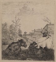 TvB G 0723
          <br/>
          Liggende koe en kalf
          <br/>
          <em>Dujardin, Karel (1622-1678)</em>